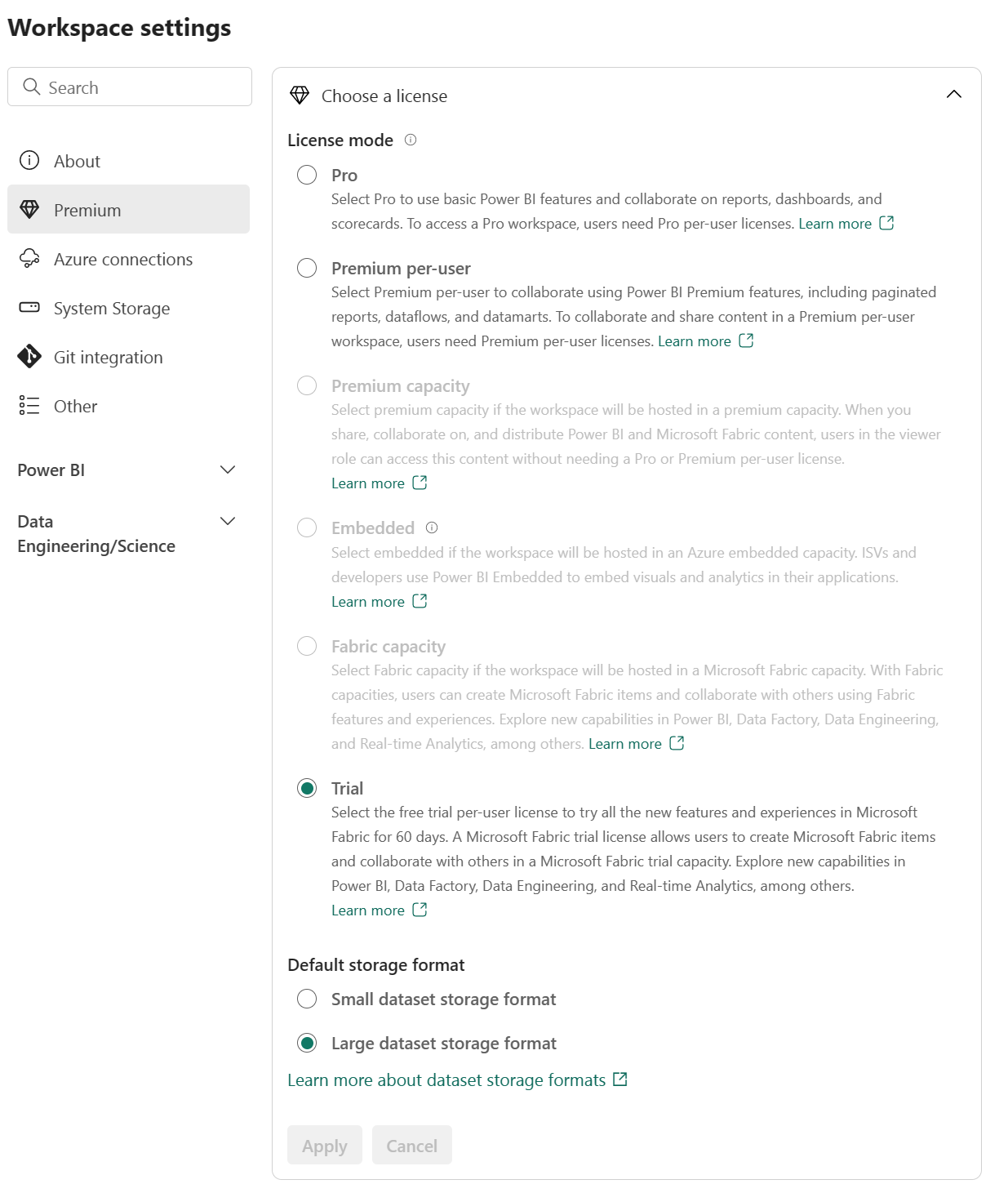 Workspace Setting