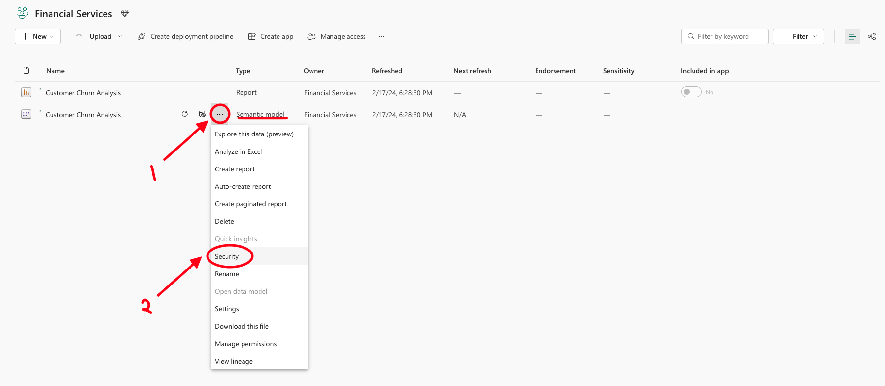 How to access RLS in powerbiService
